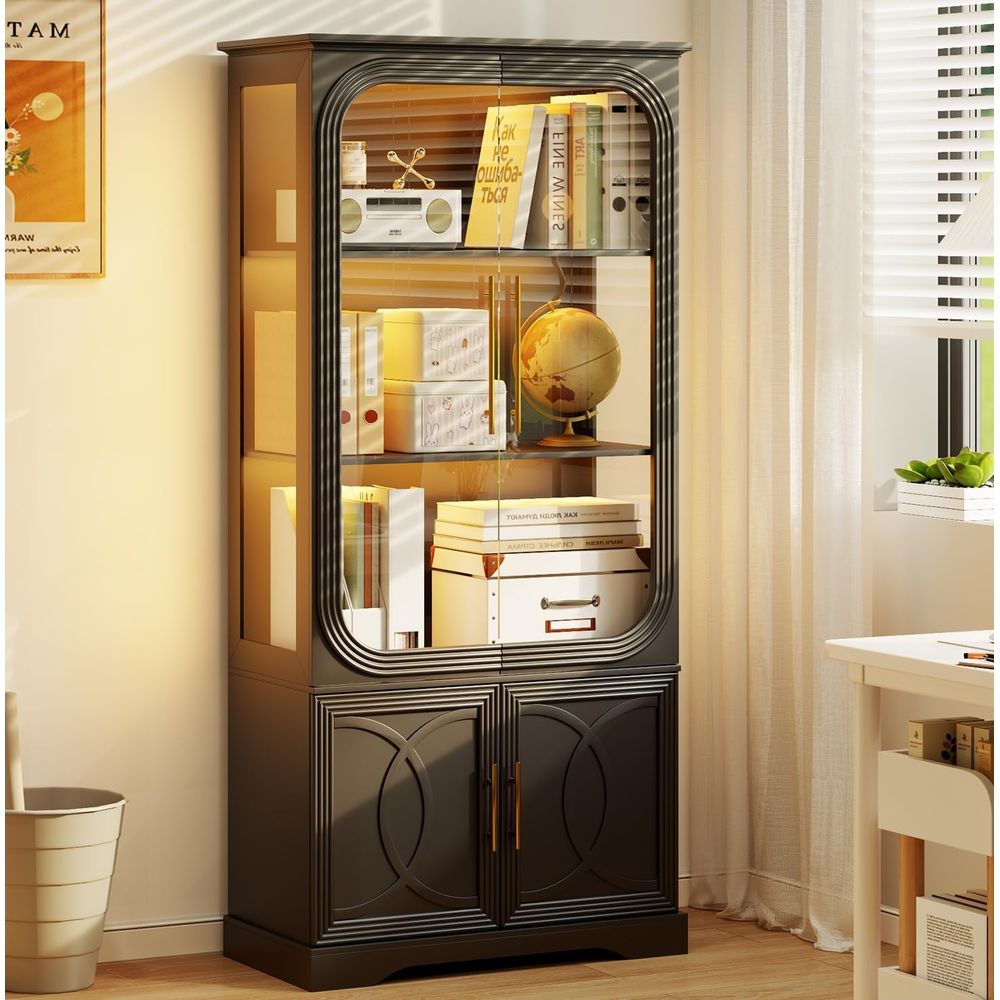 Home Office For - 69 Tall Glass Display Cabinet with