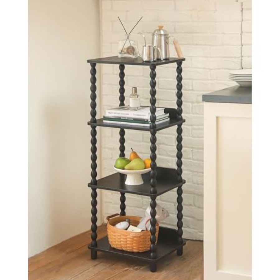 Bookcase Wood Shelf - Book Shelf, 4-Tier Bookshelf with Storage,