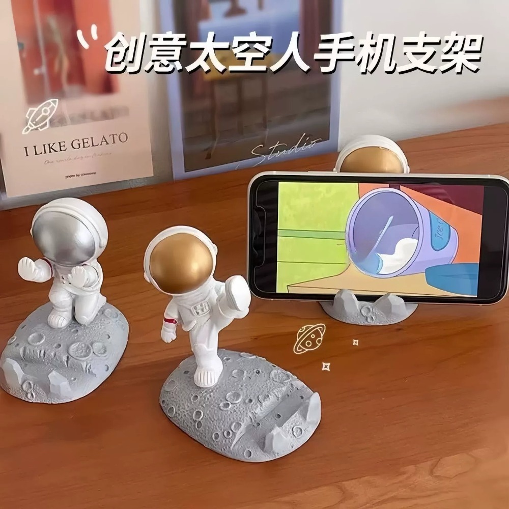 Home Office Gifts - Unique Astronaut Phone Stand Spaceman Action