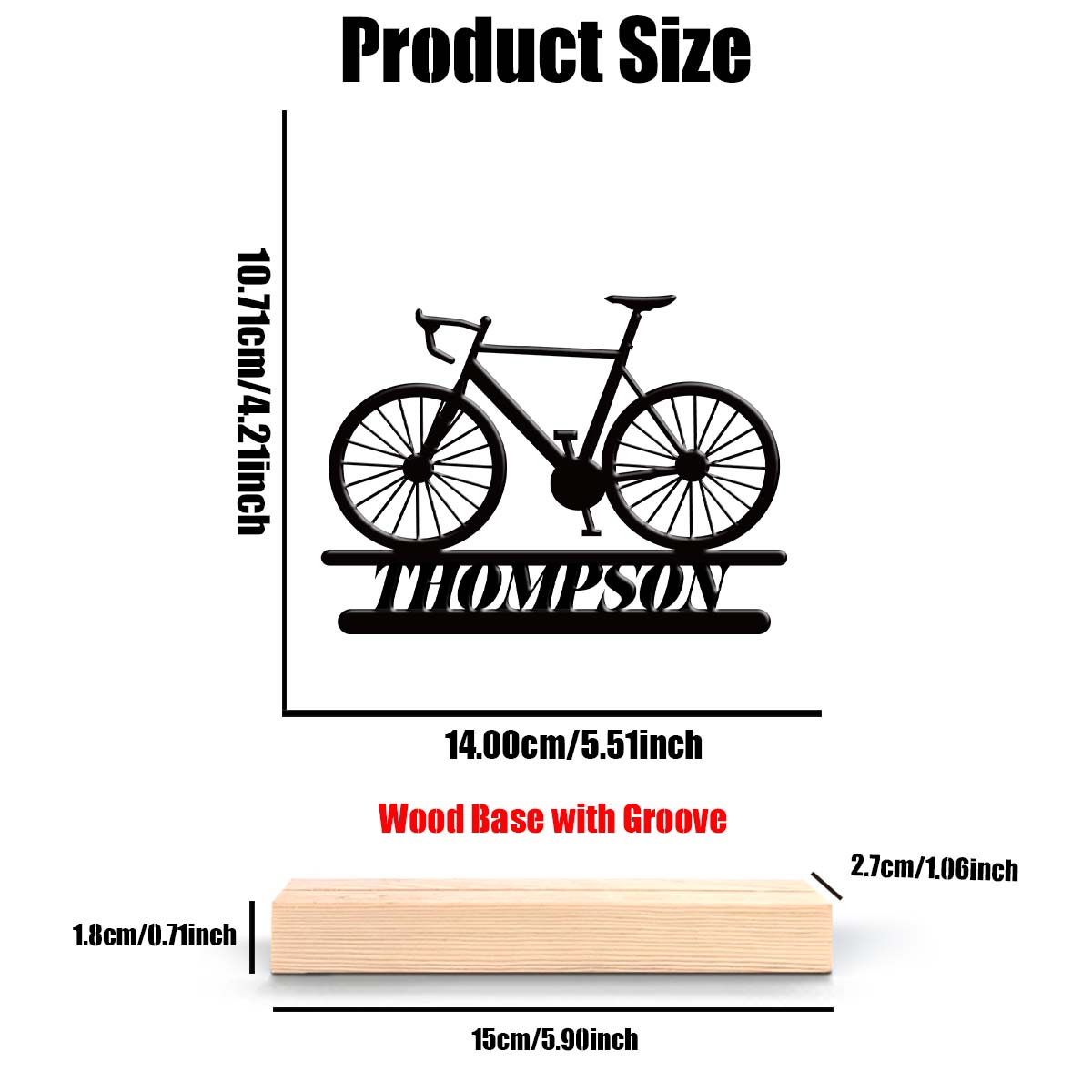 1Pc Csutom Mountain Bike Woode - Home Office Gifts ulasan dan harga