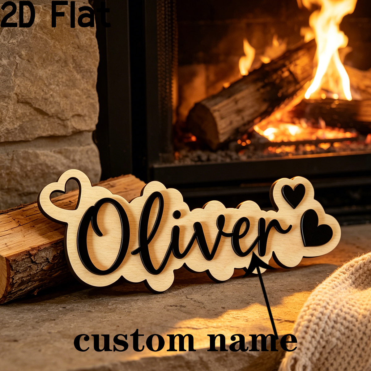 1Pc Custom Love Decor Wooden A - Home Office Gifts ulasan dan harga