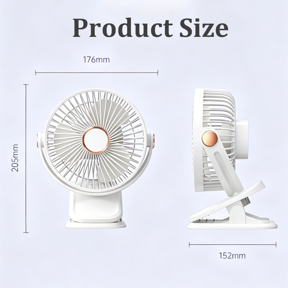 Portable Clip On Fan, 5 Speeds - Home Office Gadgets ulasan dan harga