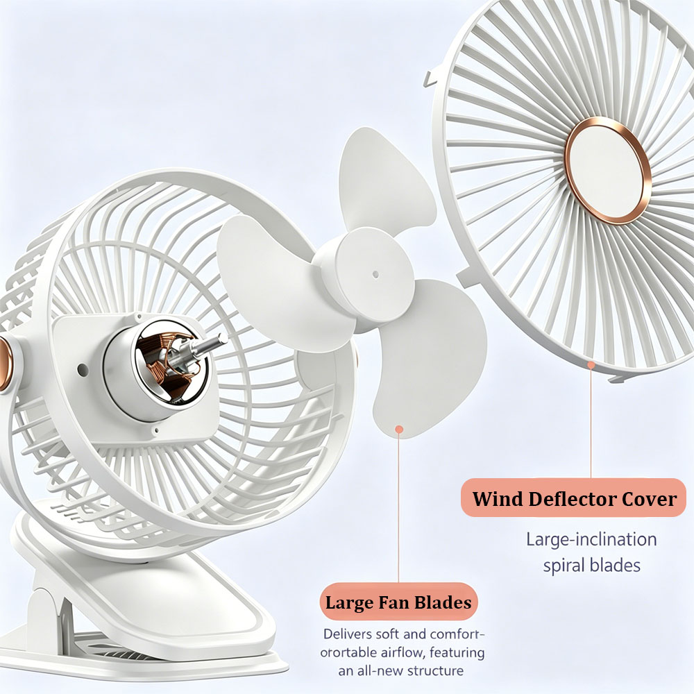 Portable Clip On Fan, 5 Speeds - Home Office Gadgets ulasan dan harga