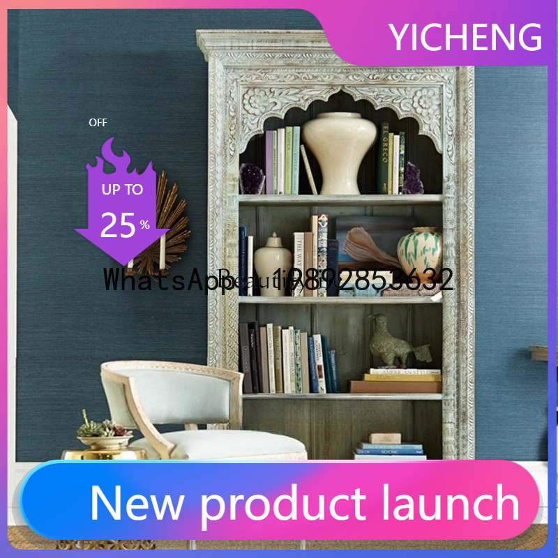LYY American country old solid - Bookcase Wood Shelf ulasan dan harga
