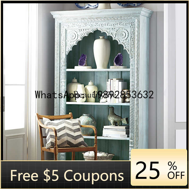 LYY American country old solid - Bookcase Wood Shelf ulasan dan harga