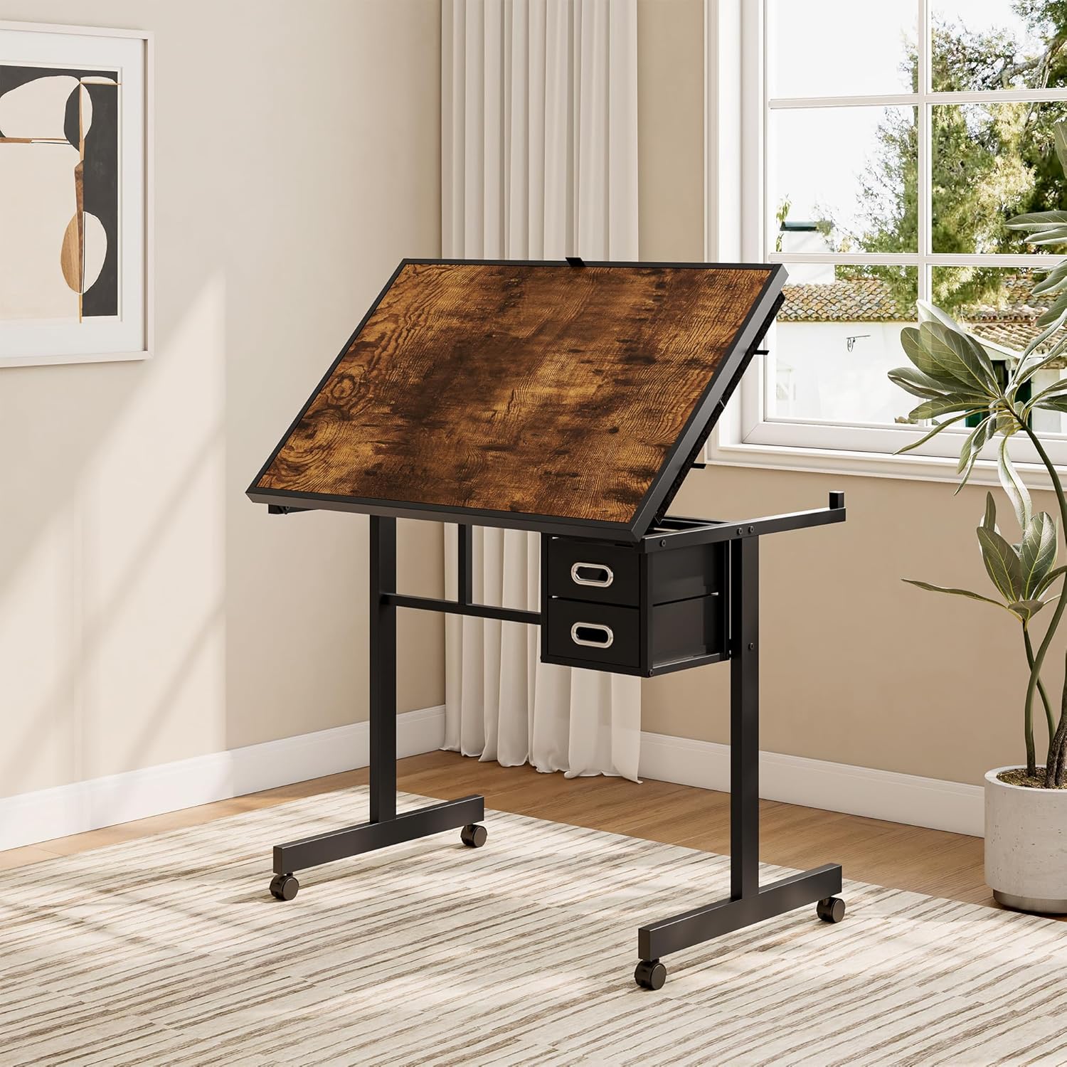 Adjustable Drafting Table with - Home Office Studio ulasan dan harga