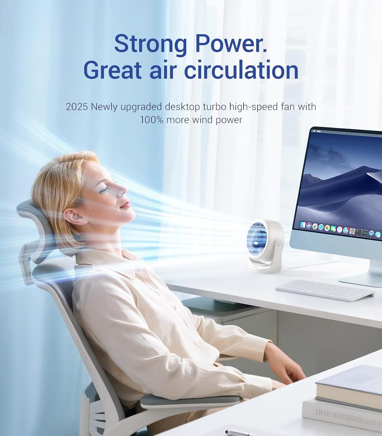 USB Desk Turbo Fan, Ultra-Quie - Home Office Gadgets ulasan dan harga