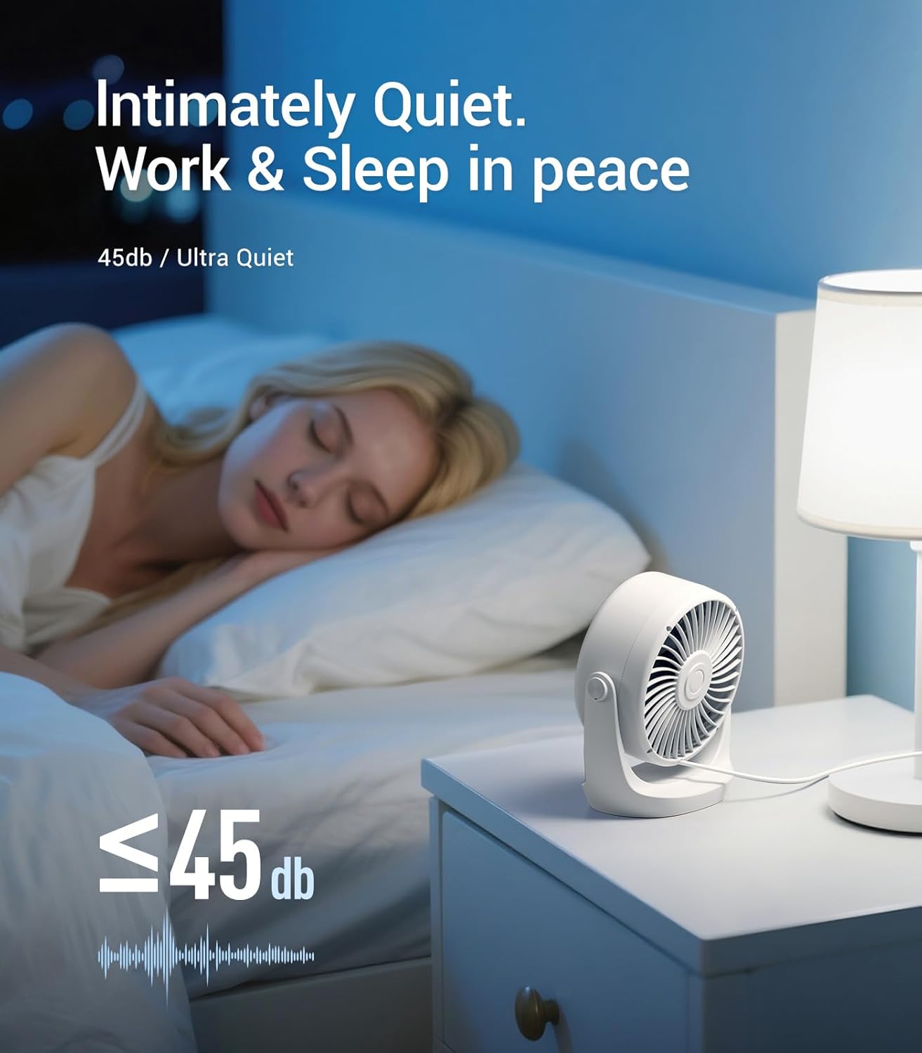 USB Desk Turbo Fan, Ultra-Quie - Home Office Gadgets ulasan dan harga