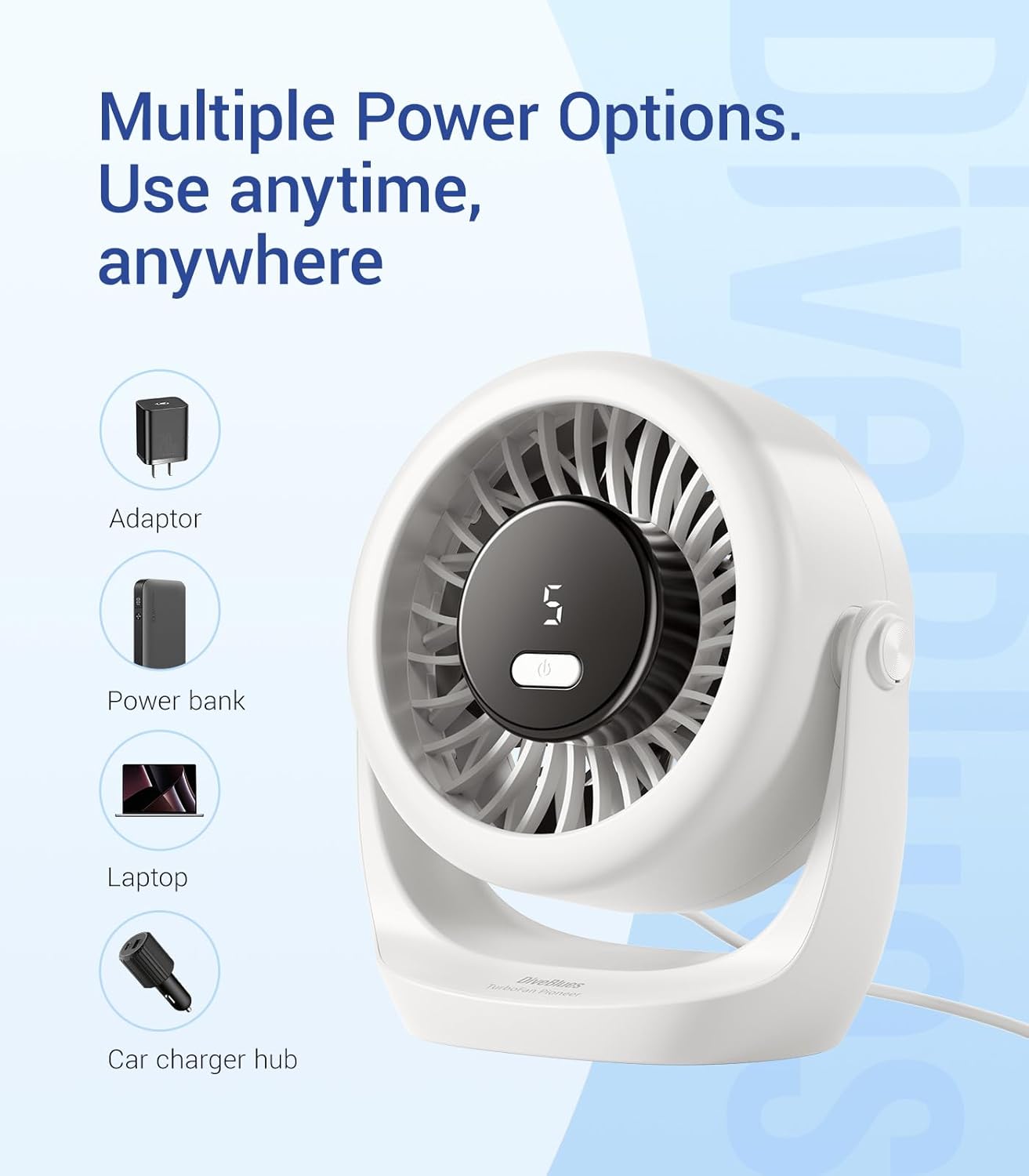 USB Desk Turbo Fan, Ultra-Quie - Home Office Gadgets ulasan dan harga