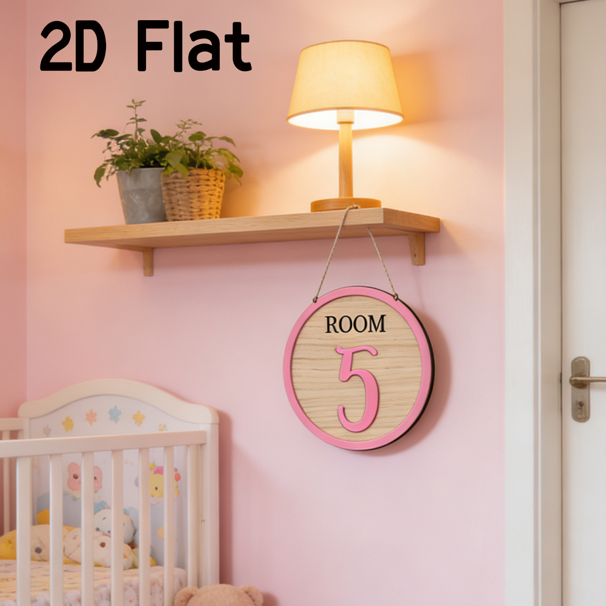 1Pc Cutom Pink Room Number Woo - Home Office Gifts ulasan dan harga