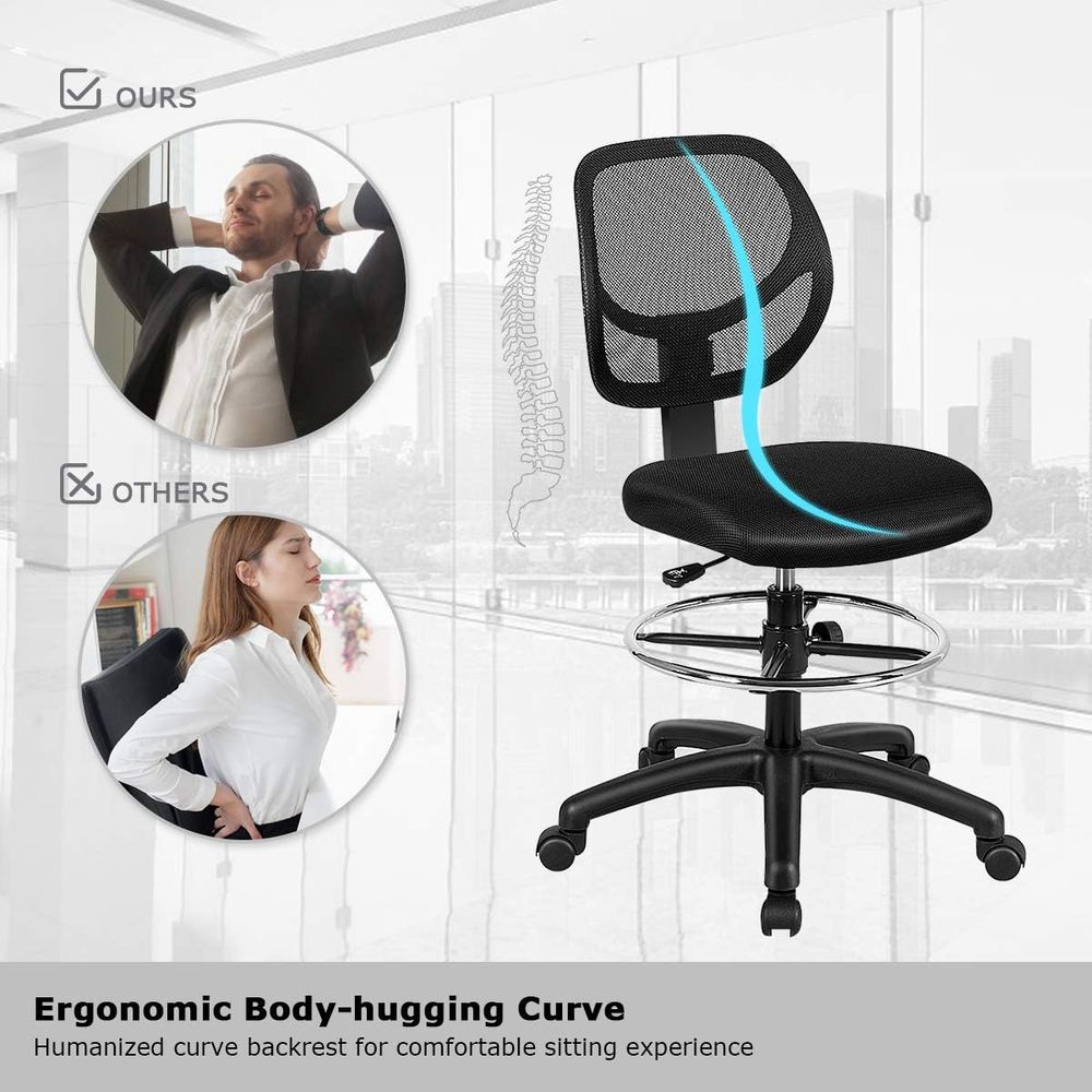 Ergonomic Black Mesh Swivel Of - Home Office For ulasan dan harga