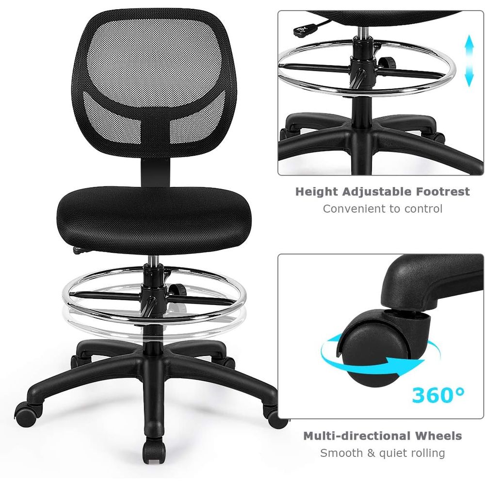 Ergonomic Black Mesh Swivel Of - Home Office For ulasan dan harga