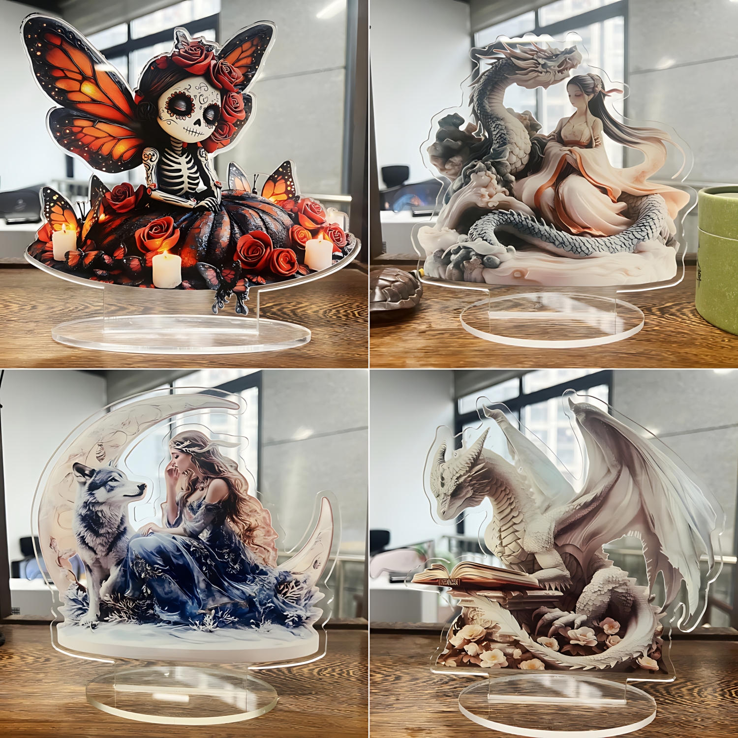 Fairy Statue,2D Flat Acrylic P - Home Office Studio ulasan dan harga