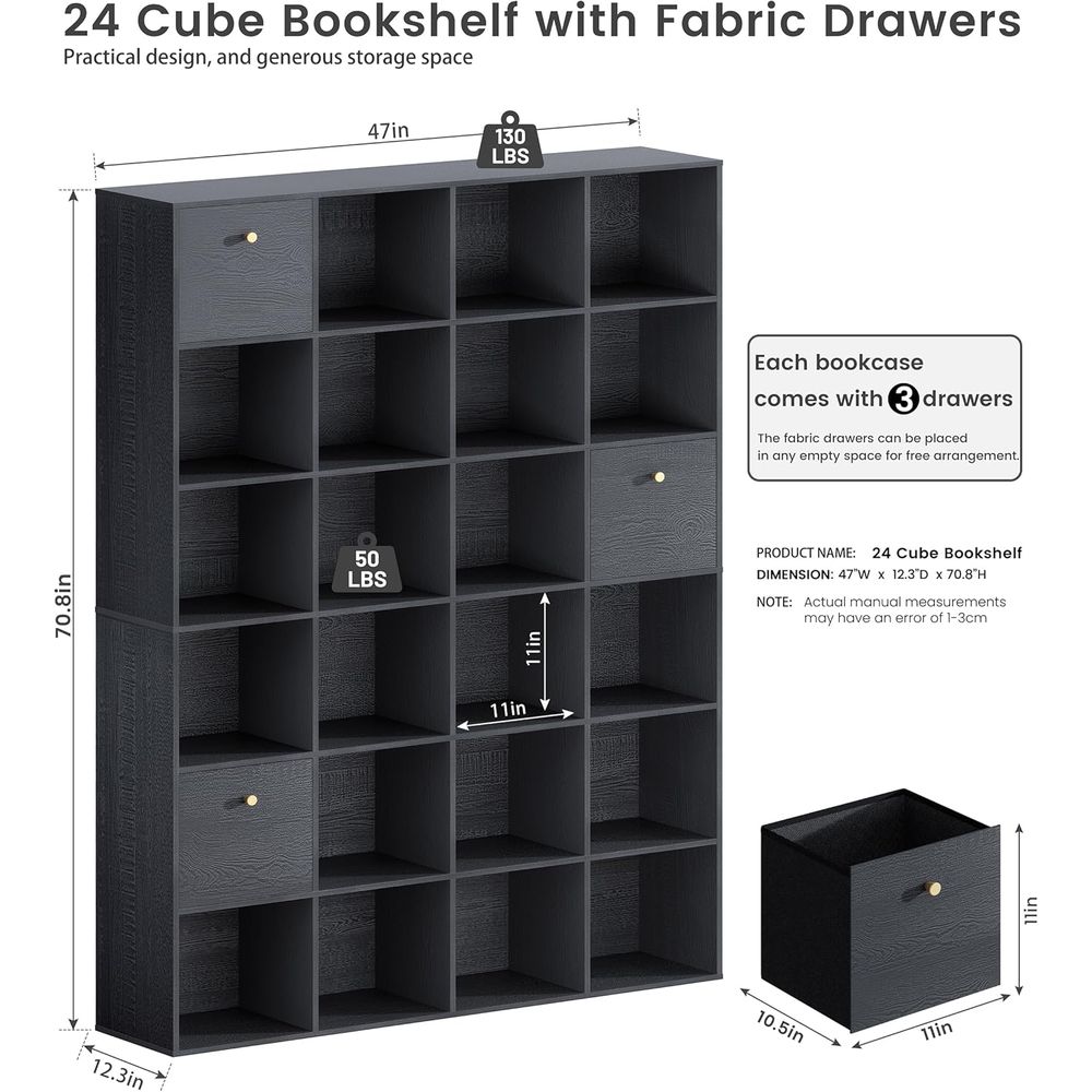 24-Tier Open Shelf Bookcase wi - Bookcase Wood Shelf ulasan dan harga