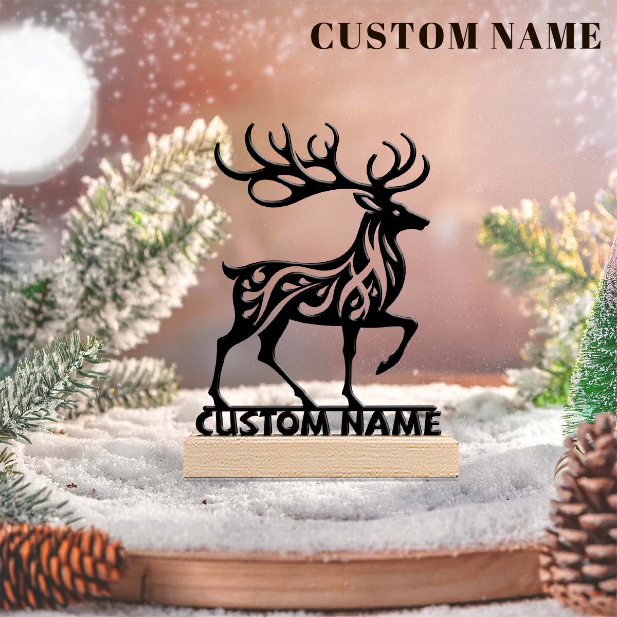1Pc Csutom  Running Deer Woode - Home Office Gifts ulasan dan harga