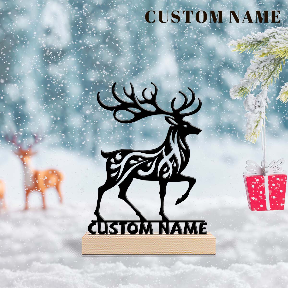 1Pc Csutom  Running Deer Woode - Home Office Gifts ulasan dan harga