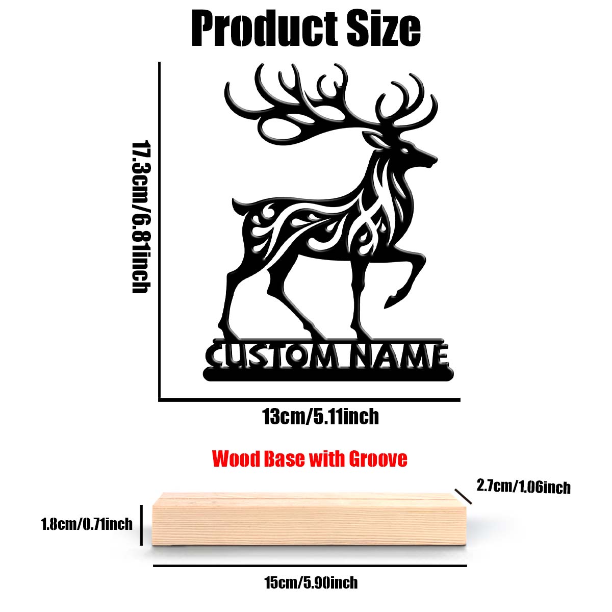 1Pc Csutom  Running Deer Woode - Home Office Gifts ulasan dan harga