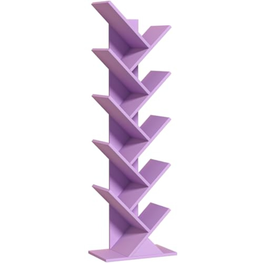 Tree Book Shelf, Floor Standin - Bookcase Wood Shelf ulasan dan harga