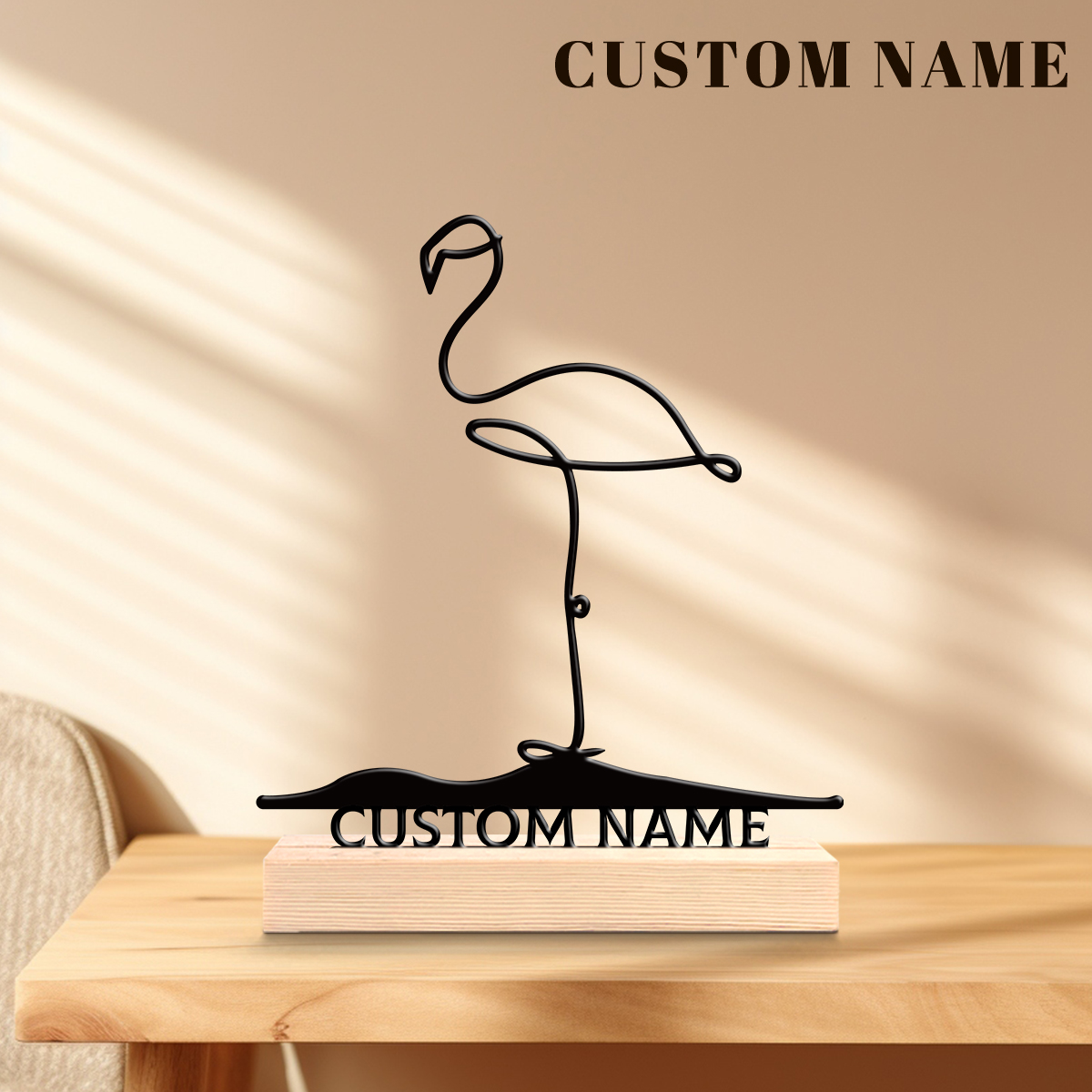 1Pc Csutom Name Cute Flamingo  - Home Office Gifts ulasan dan harga