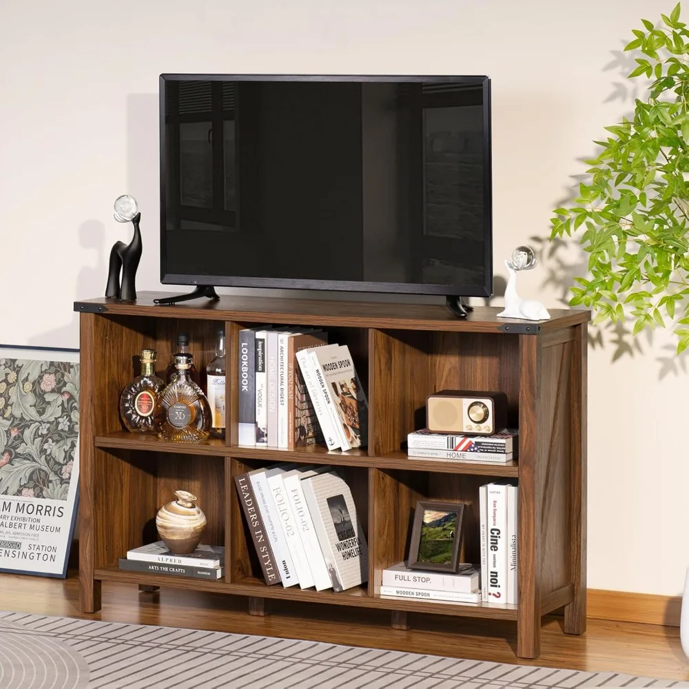 Farmhouse 6 Cube Book Shelf, W - Bookcase Wood Shelf ulasan dan harga