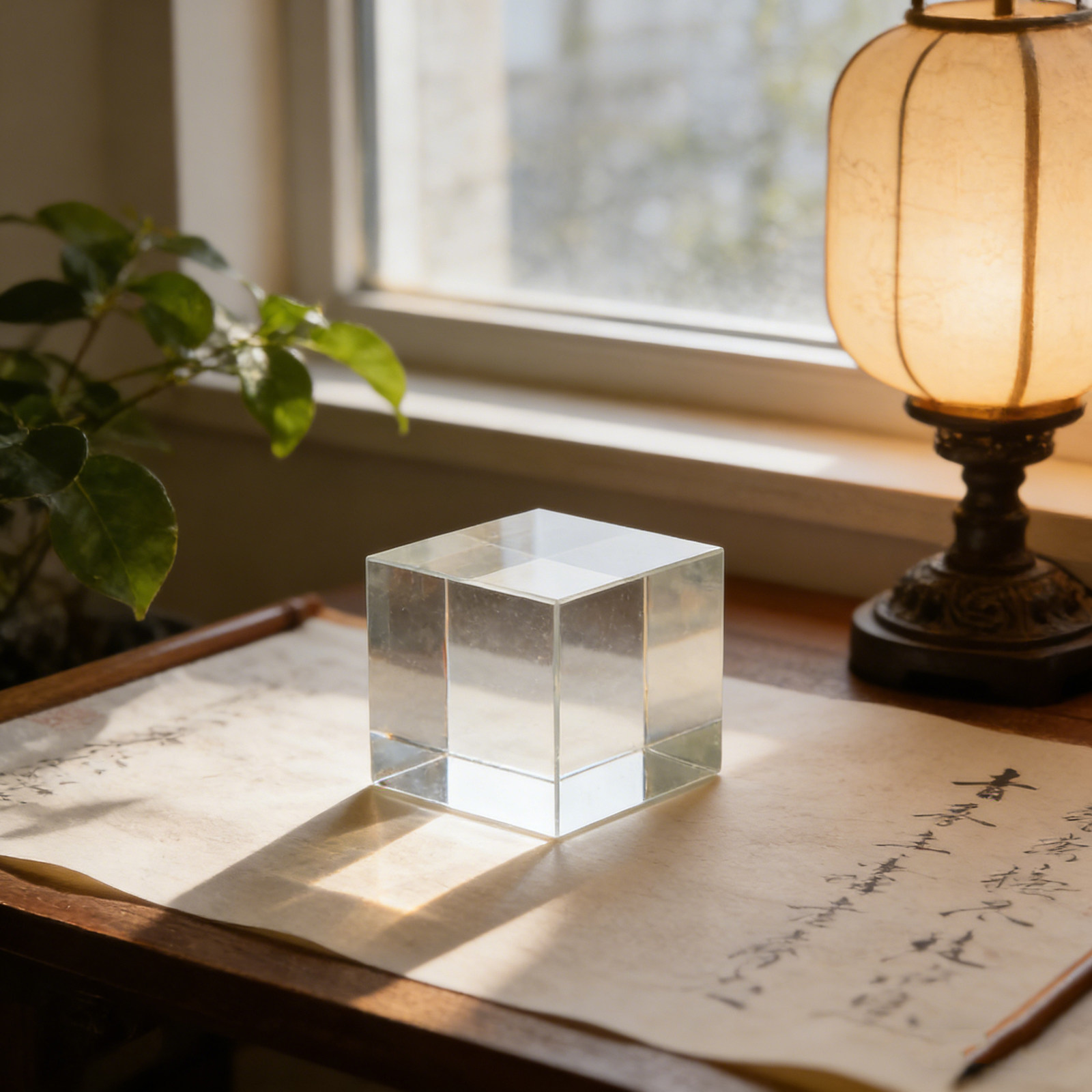 Square Crystal Paperweight Cle - Home Office Studio ulasan dan harga