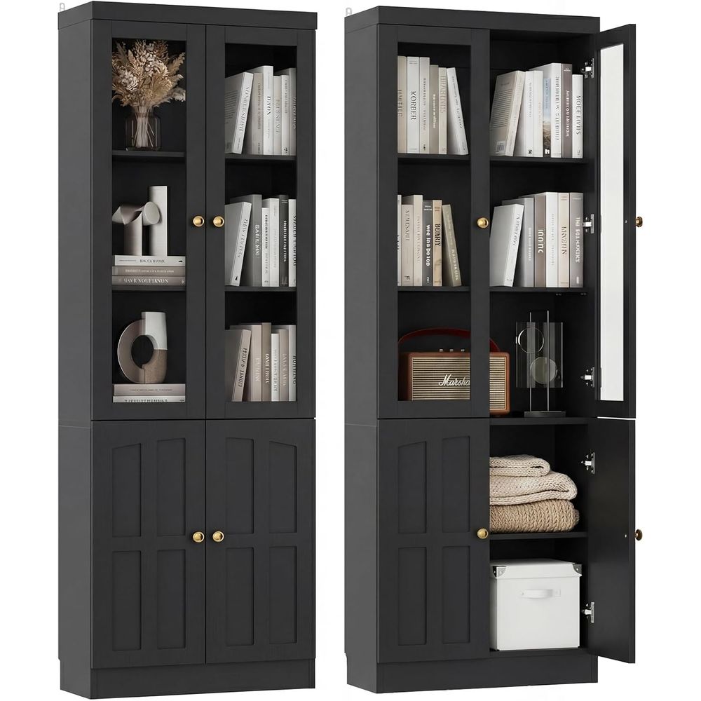 80 Tall Glass Door Bookcase wi - Home Office For ulasan dan harga
