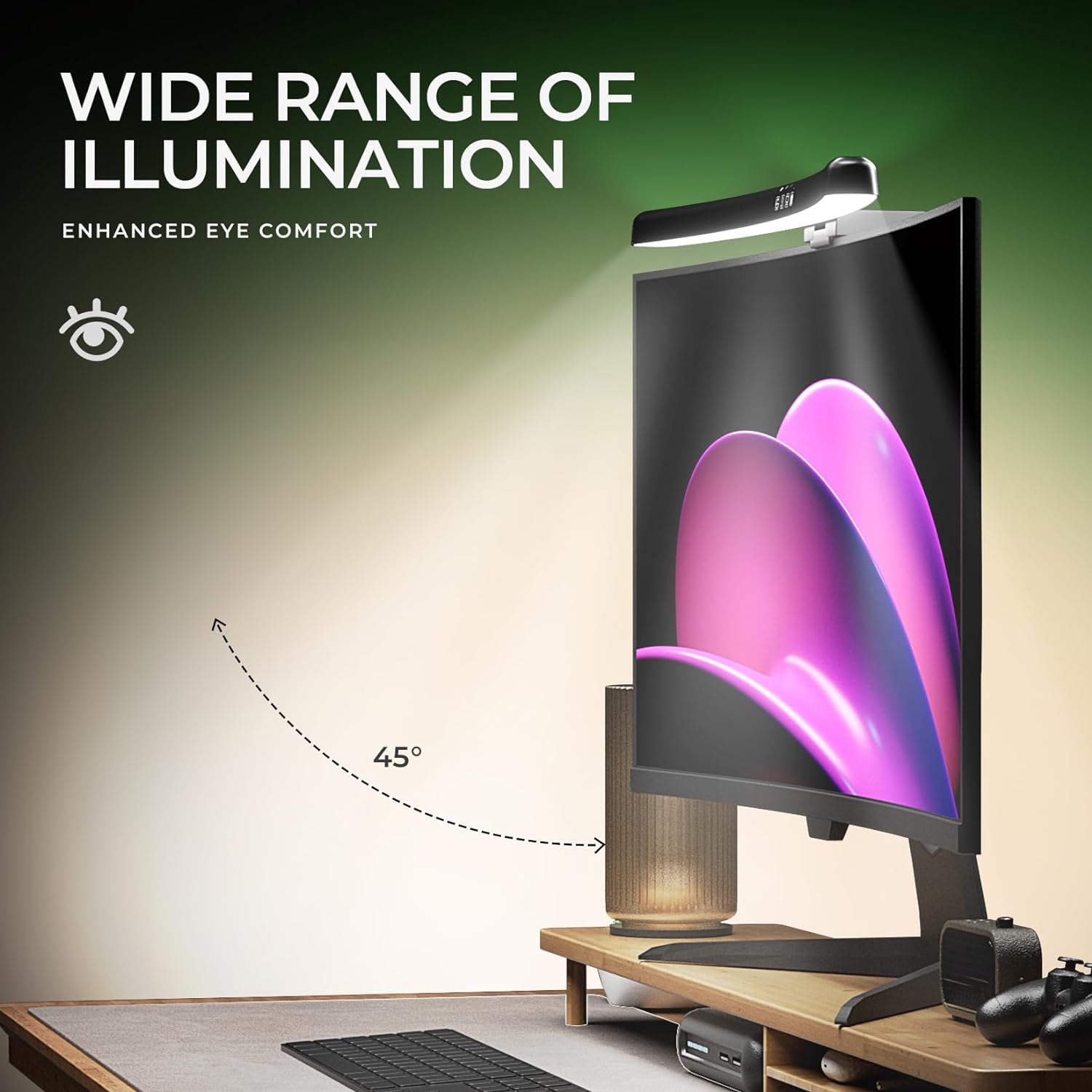 Curved Monitor Light Bar 3 Col - Home Office Gadgets ulasan dan harga