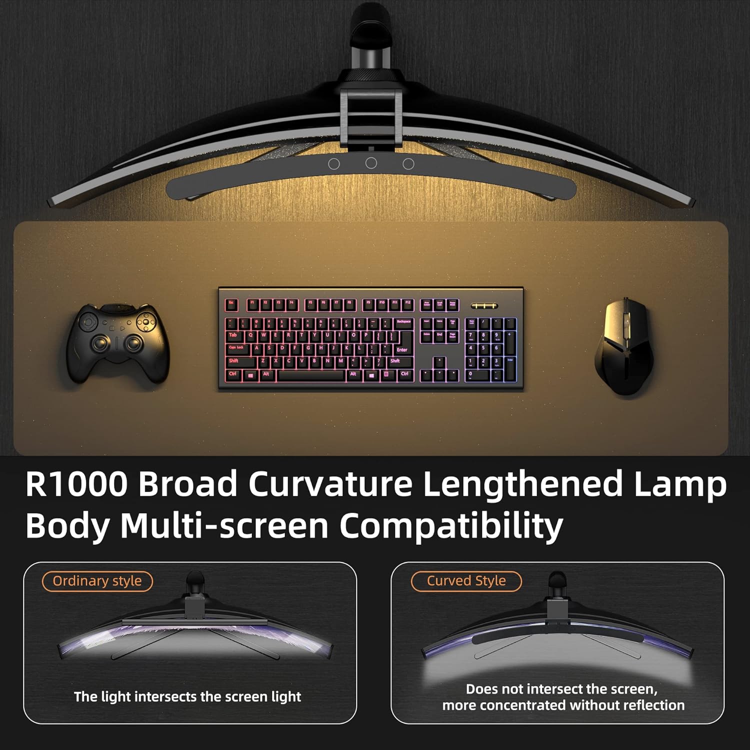 Curved Monitor Light Bar 3 Col - Home Office Gadgets ulasan dan harga
