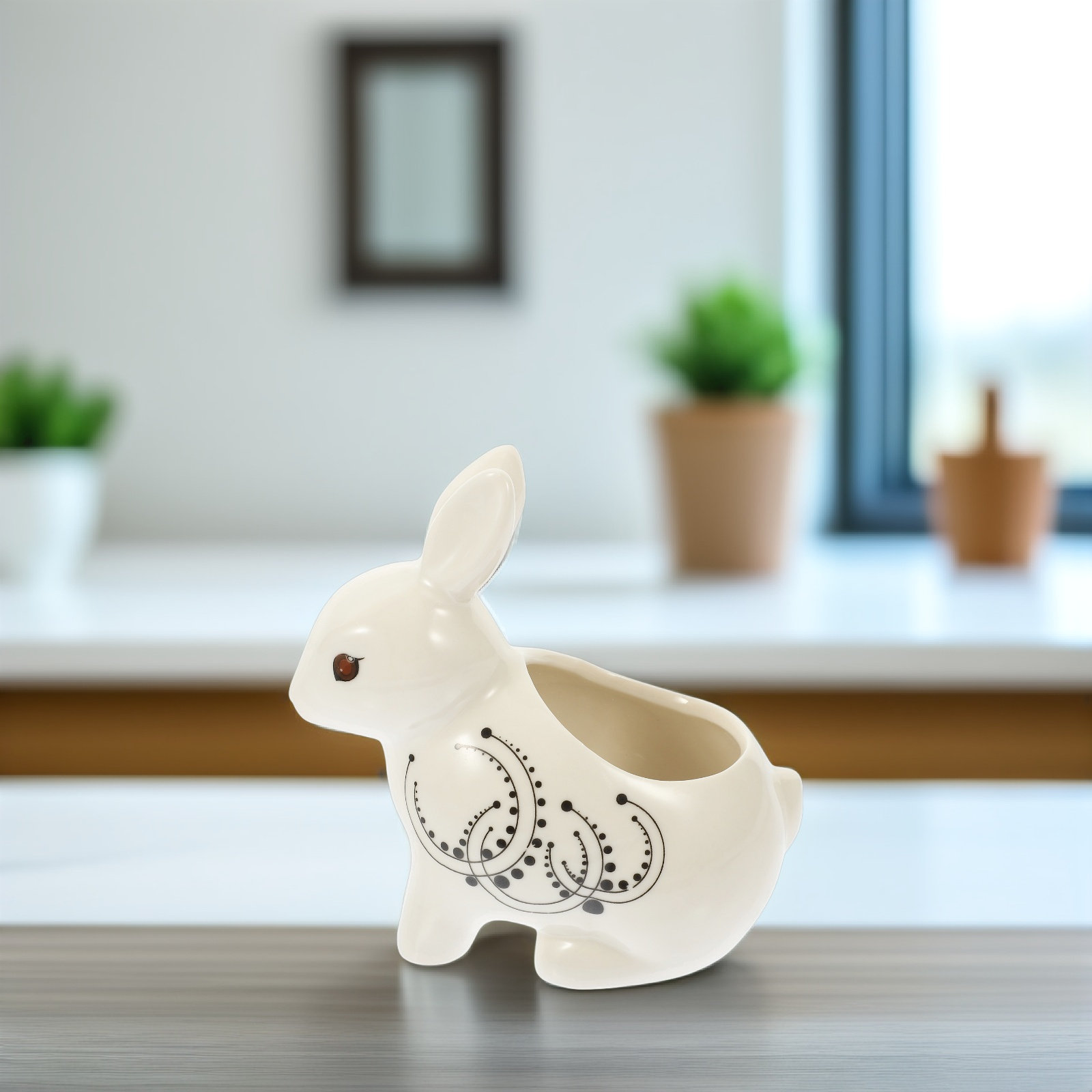 Rabbit Shaped Ceramic Flower P - Home Office Design Ideas ulasan dan harga