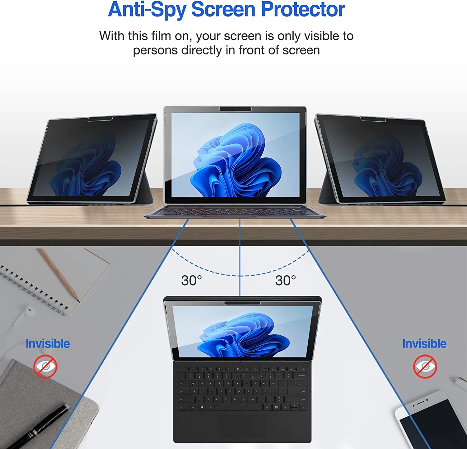 Privacy Filter Tempered Glass  - Home Office Microsoft ulasan dan harga