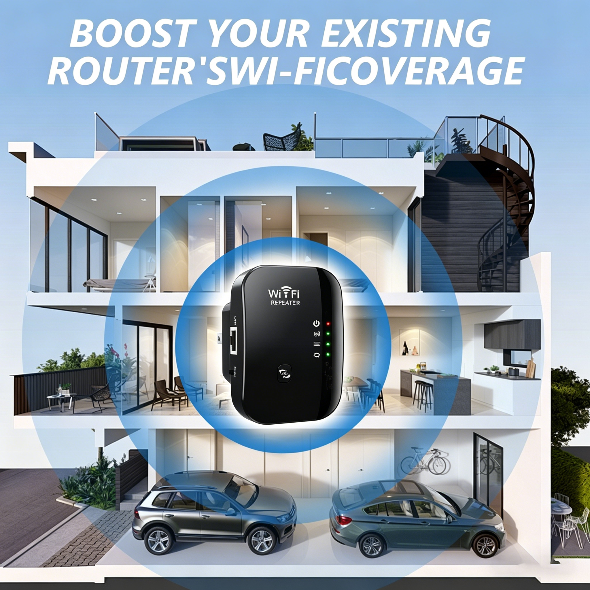 Wireless 300M 2.4GHz WiFi Rang - Home Office Studio ulasan dan harga