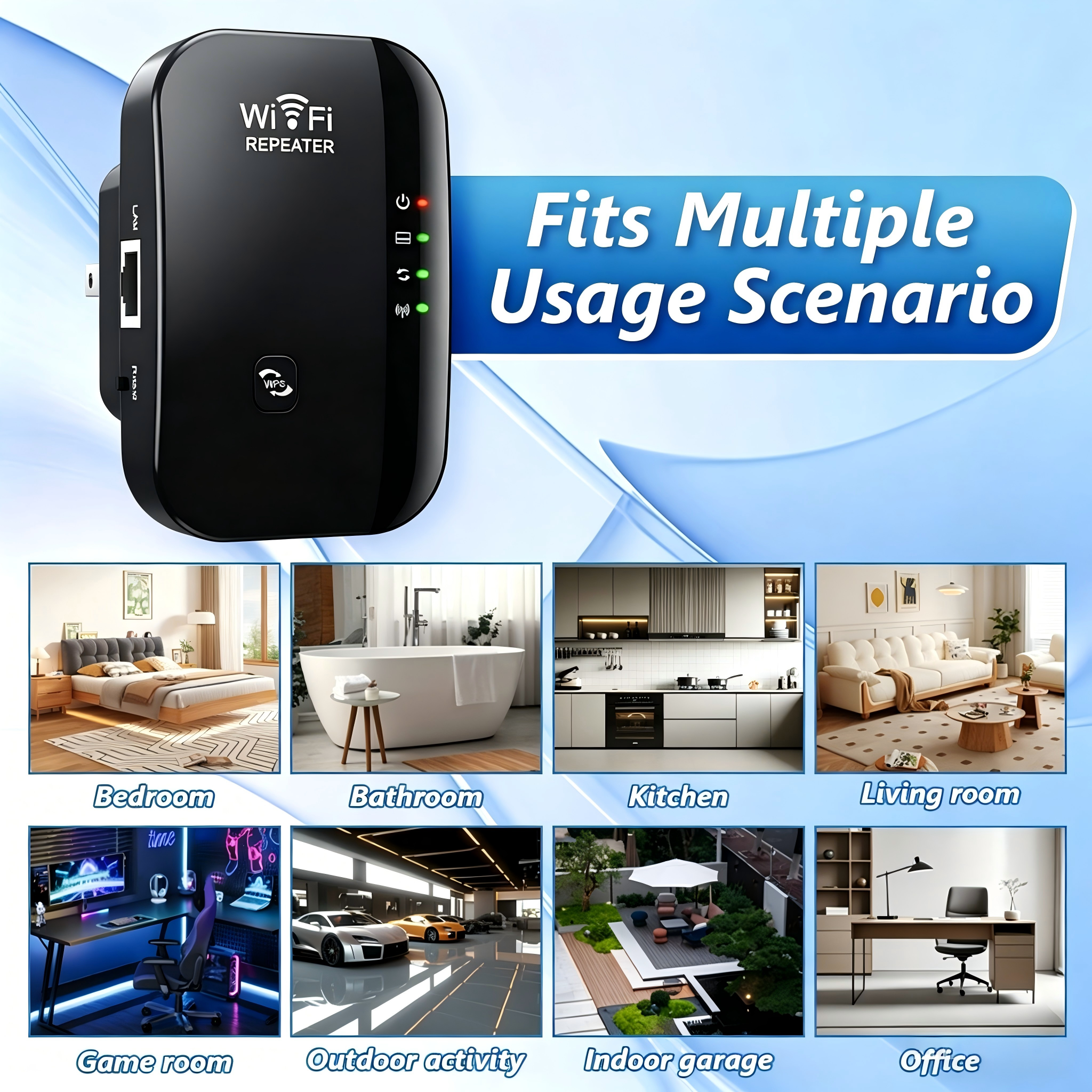 Wireless 300M 2.4GHz WiFi Rang - Home Office Studio ulasan dan harga