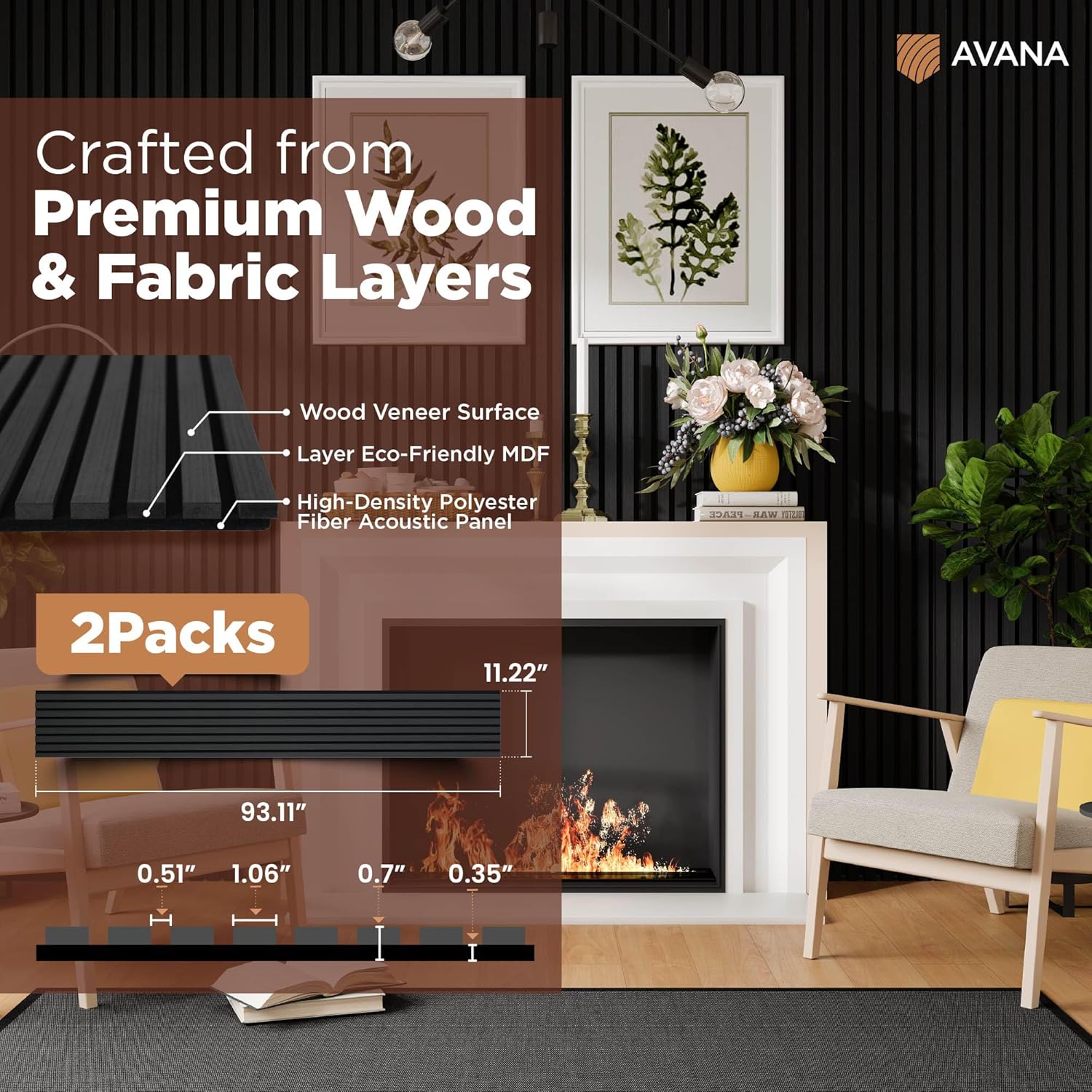 Acoustic Wood Wall Panels 93.2 - Home Office Studio ulasan dan harga