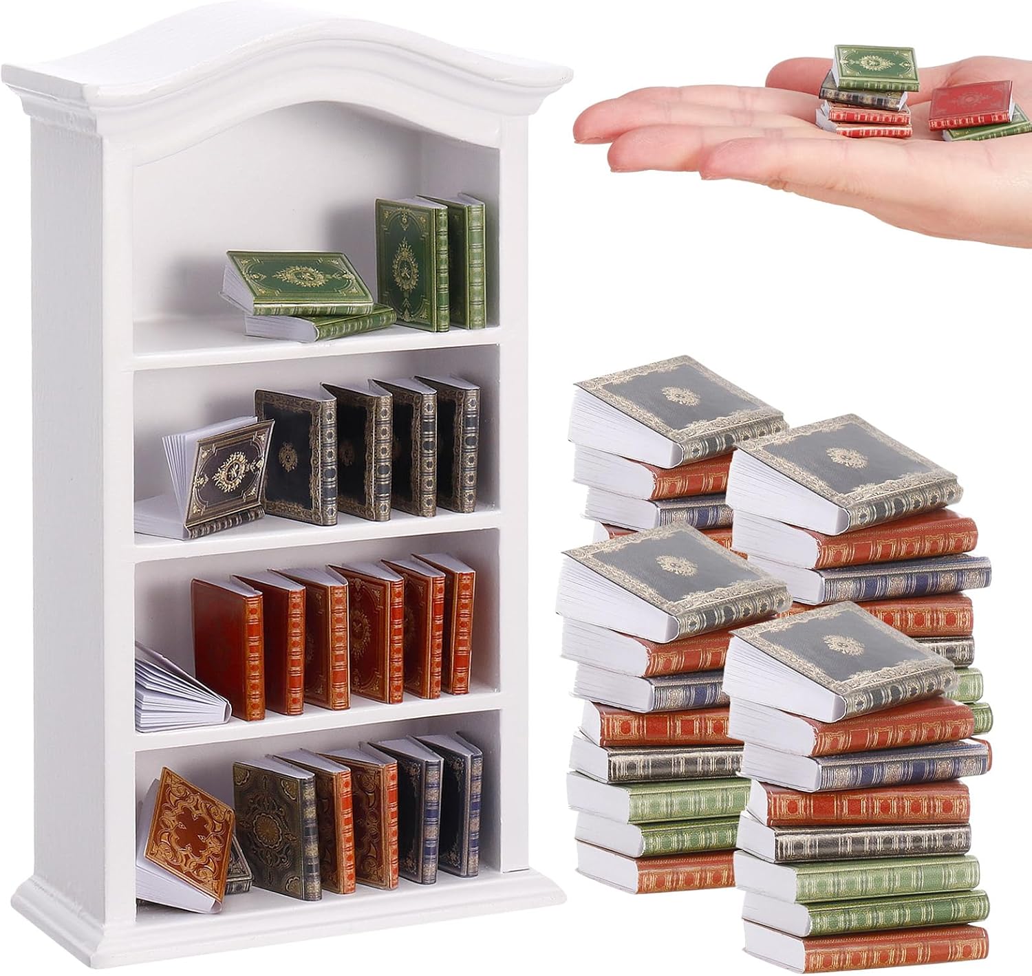 36 Pcs 1:12 Scale Dollhouse Mi - Bookcase Wood Shelf ulasan dan harga