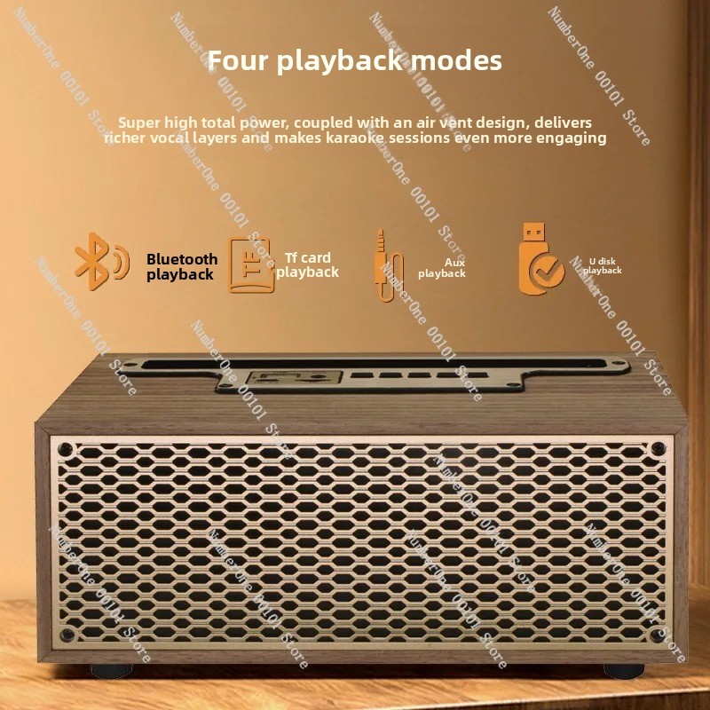 Retro Wooden Bluetooth Speaker - Home Office Studio ulasan dan harga