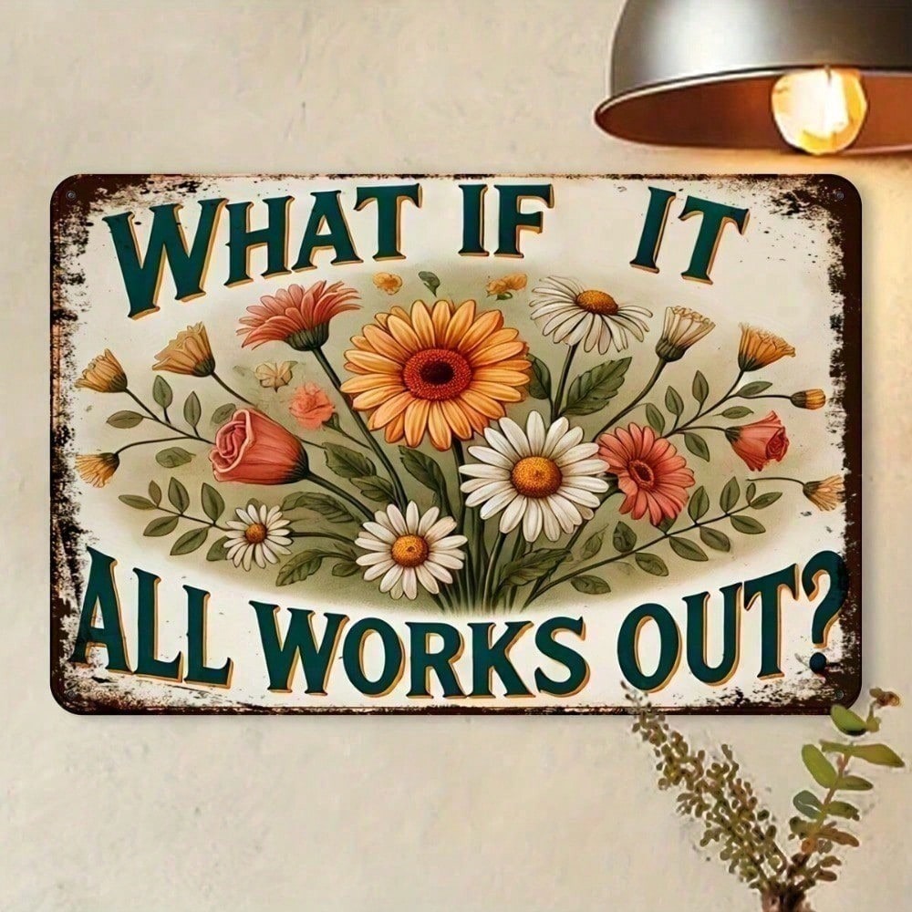 Vintage Metal Sign What If It  - Home Office What Is It ulasan dan harga