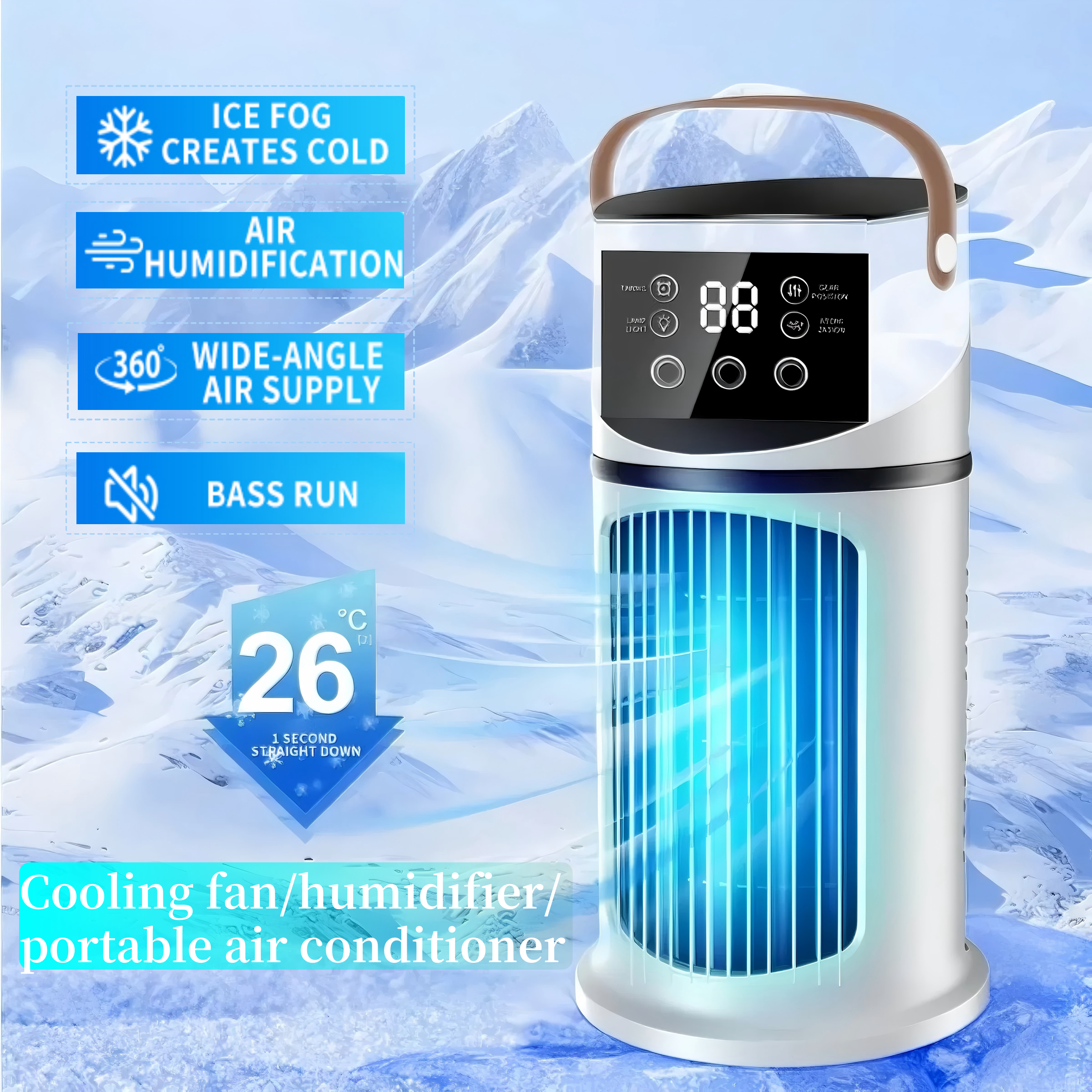 Portable Air Cooler Fan Humidi - Home Office Gadgets ulasan dan harga