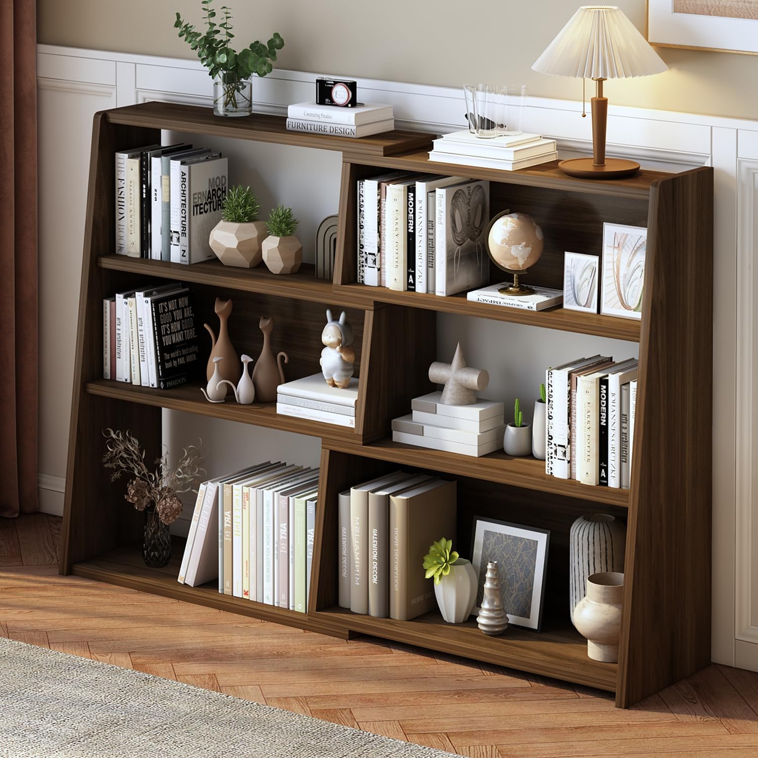 Wooden Extendable Shelf Bookca - Bookcase Wood Shelf ulasan dan harga