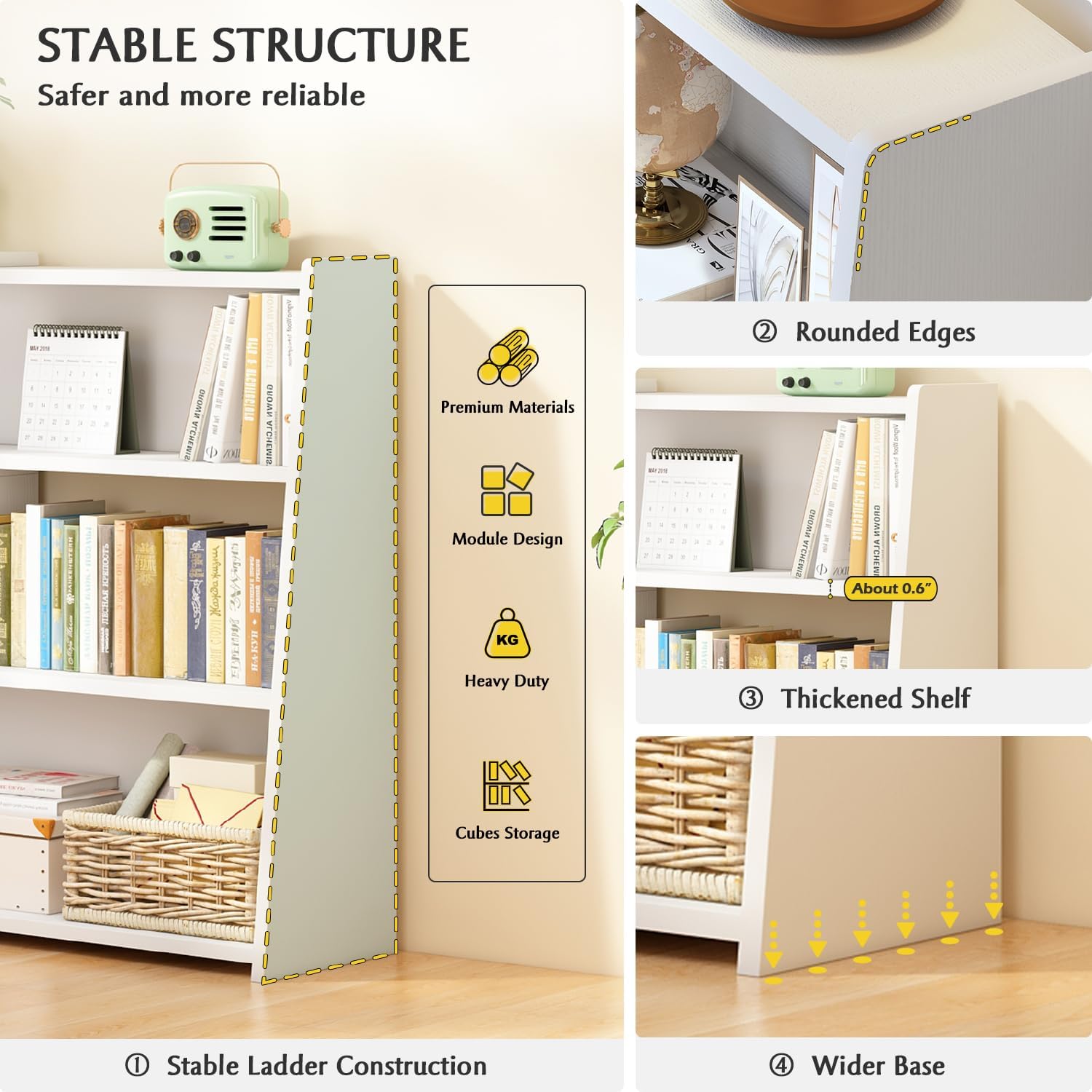 Wooden Extendable Shelf Bookca - Bookcase Wood Shelf ulasan dan harga
