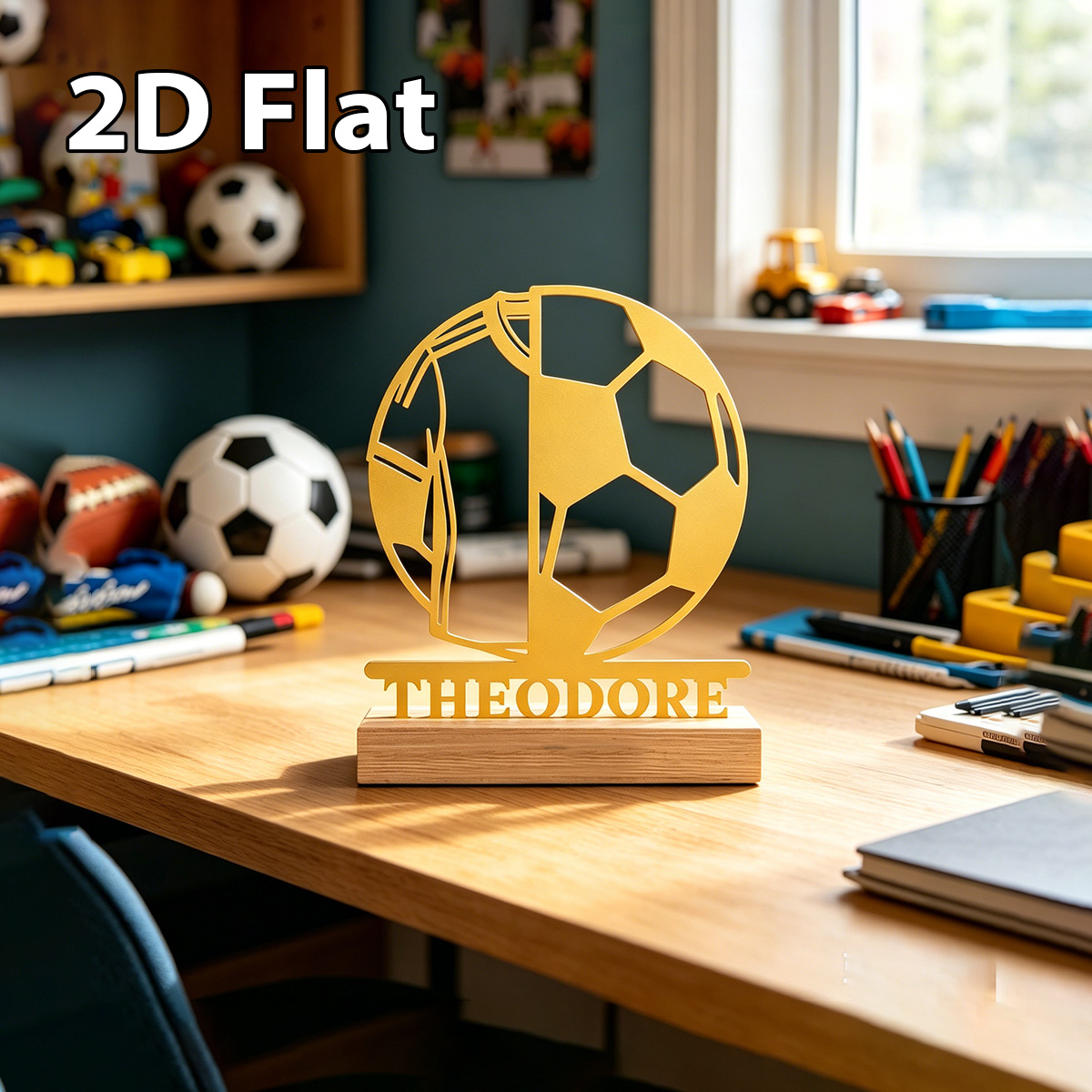 1Pc Csutom Football Soccer Woo - Home Office Gifts ulasan dan harga