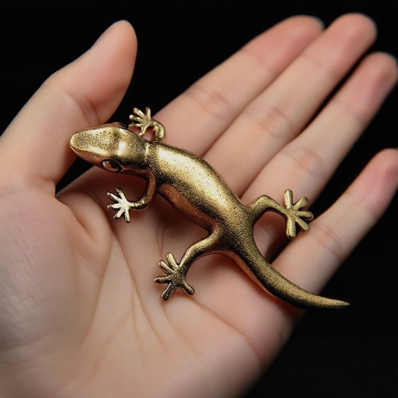 Handmade Bronze Retro Gecko Li - Home Office Gadgets ulasan dan harga
