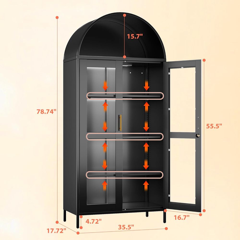 78.74 Tall Metal Arched Cabine - Home Office For ulasan dan harga