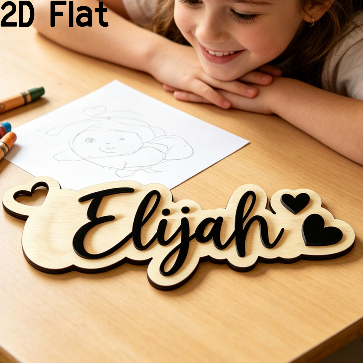 1Pc Custom Love Decor Wooden A - Home Office Gifts ulasan dan harga