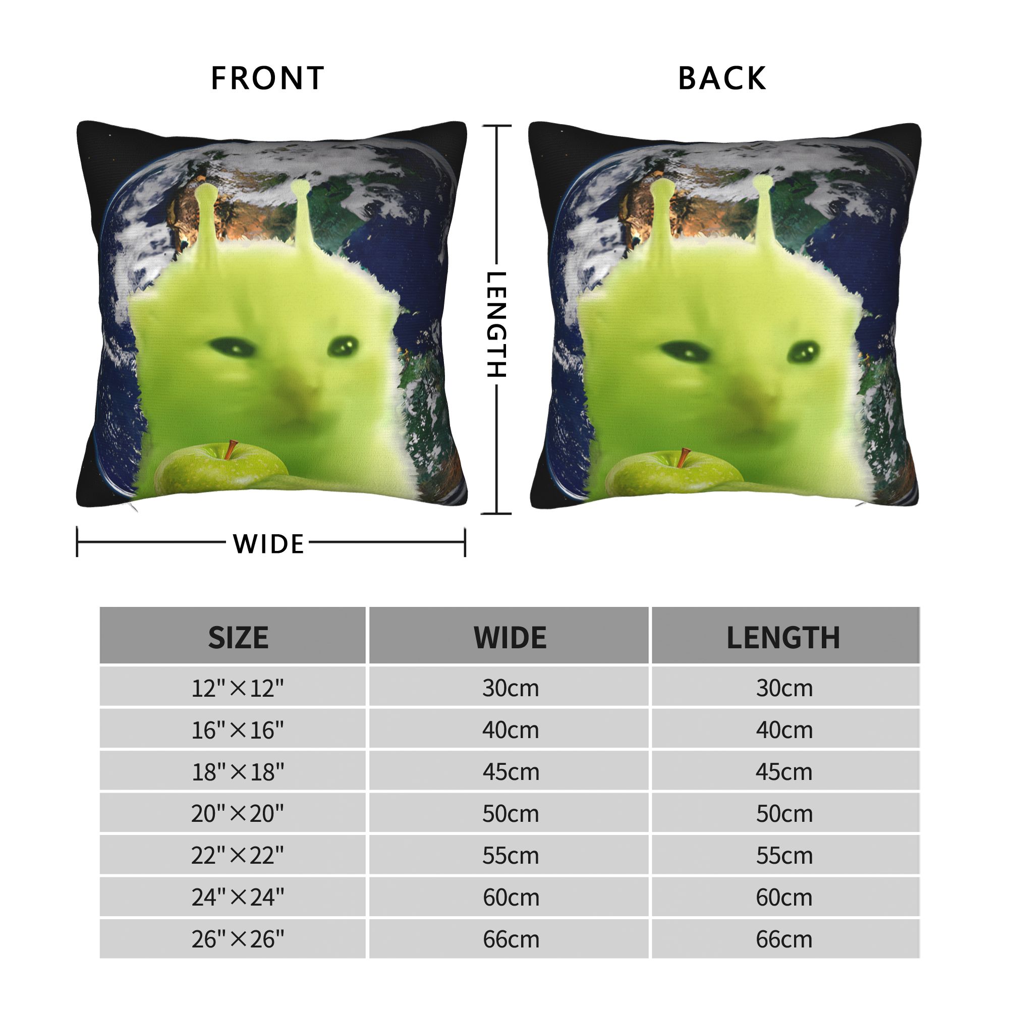 Green Alien Cat Meme Pillow Co - Home Office Design Ideas ulasan dan harga
