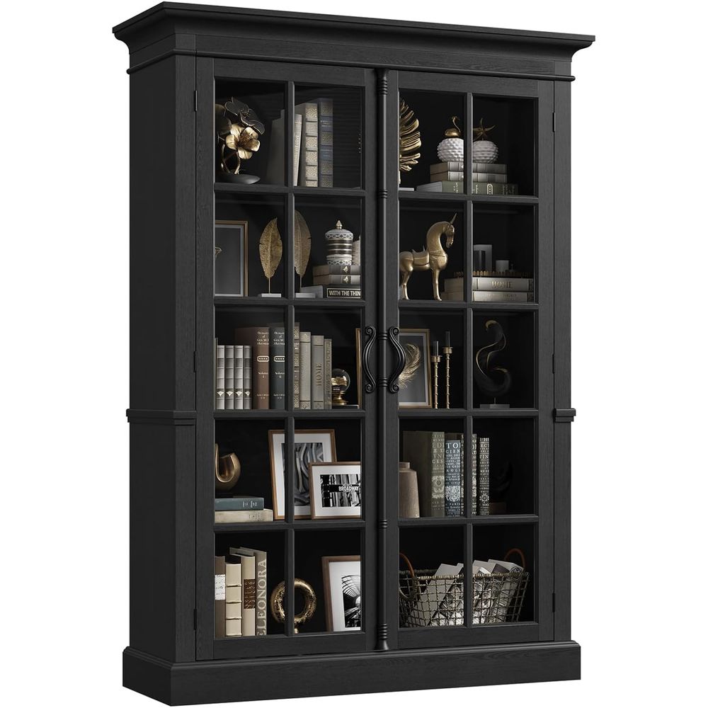 65 Tall Display Cabinet with A - Home Office For ulasan dan harga