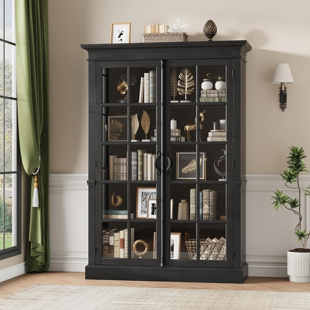65 Tall Display Cabinet with A - Home Office For ulasan dan harga