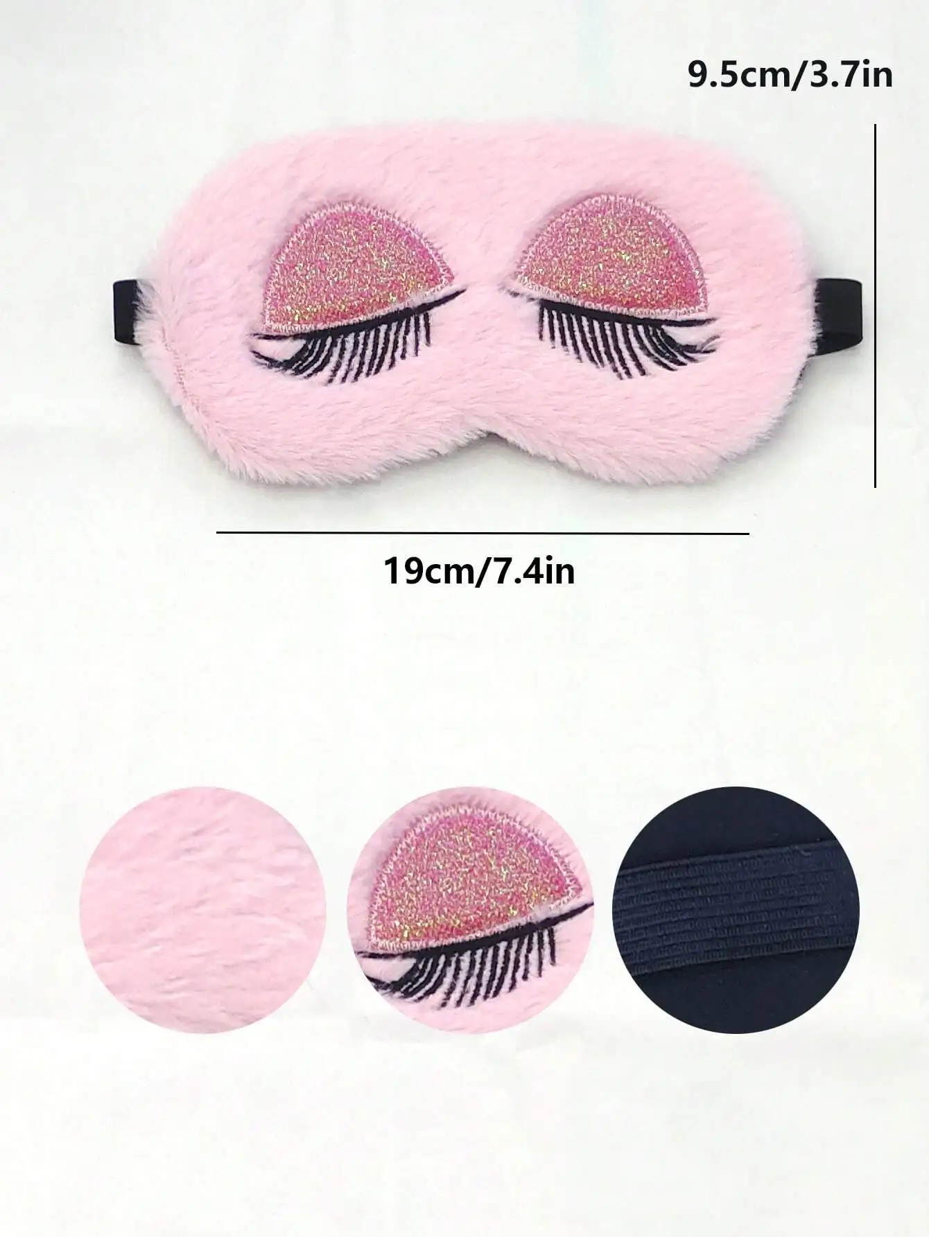 1pc Pink Plush Cute Eye Mask,  - Home Office Gifts ulasan dan harga